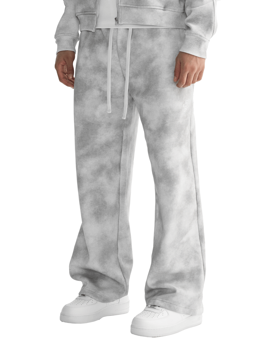 Gray / S Moon Oath | Dirty Washed Fleece Sweatpants