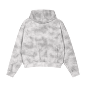 Dirty Washed Zip-Up Fleece Hoodie For Women