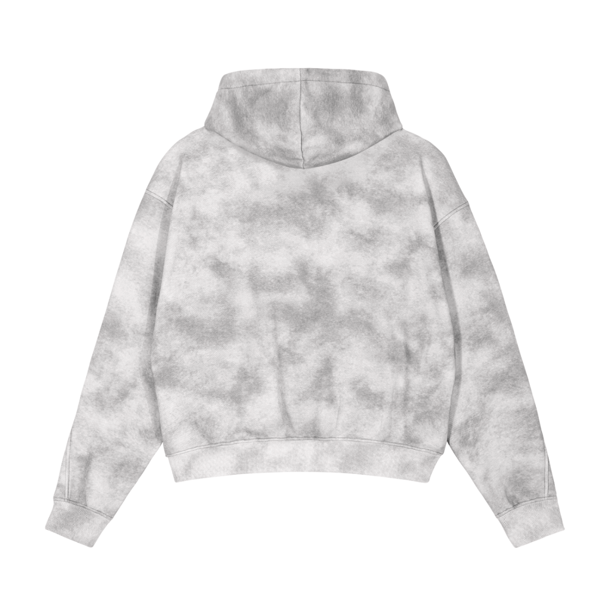 Dirty Washed Zip-Up Fleece Hoodie For Women
