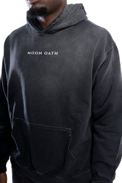 Black / S Moon Oath | Handcrafted Monkey Wash Oversized Hoodie