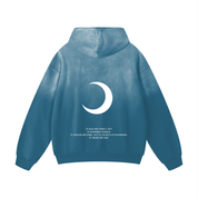 Moon Oath | Handcrafted Monkey Wash Oversized Hoodie