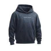 Dark Blue / S Moon Oath | Handcrafted Monkey Wash Oversized Hoodie