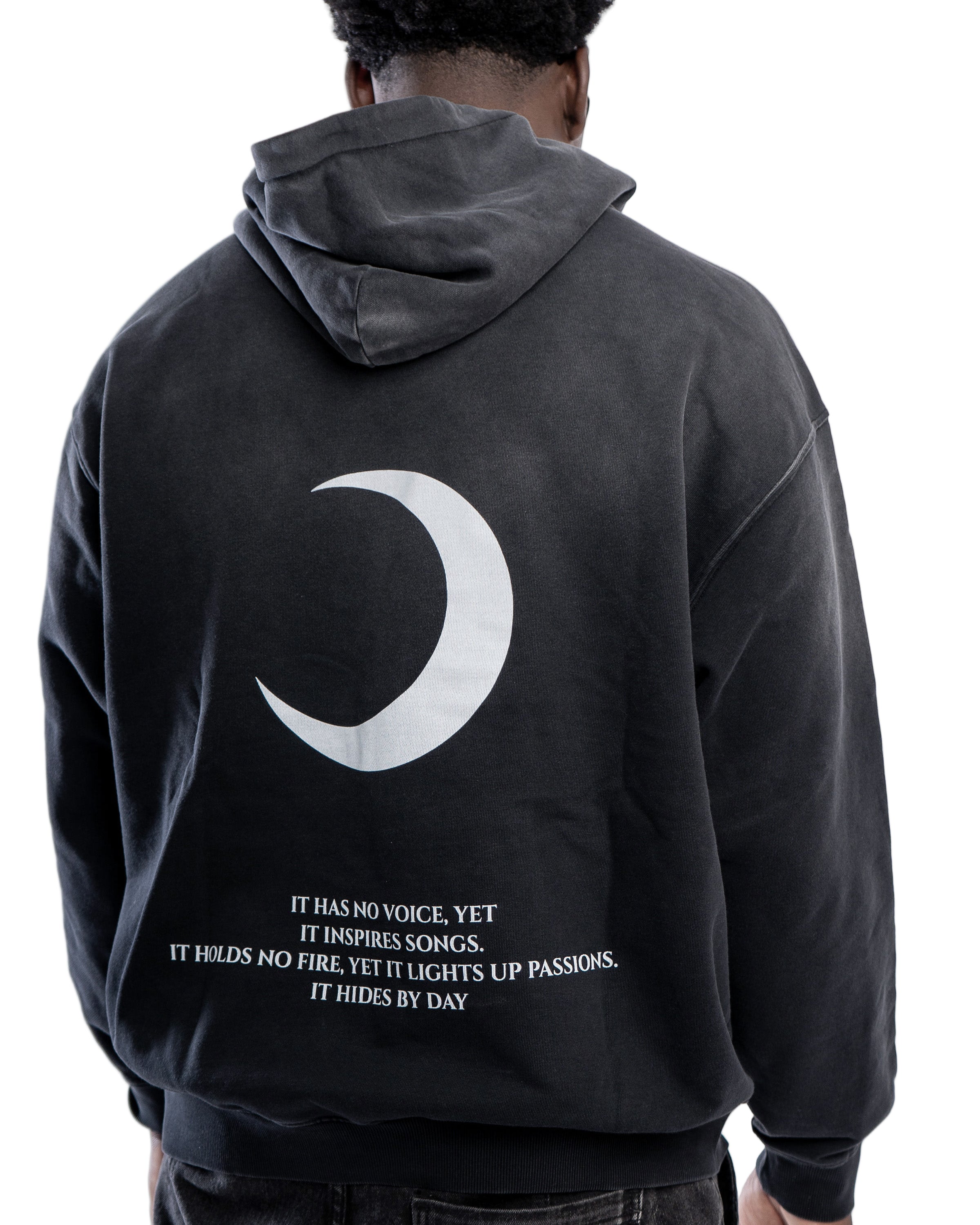 Moon Oath | Handcrafted Monkey Wash Oversized Hoodie