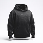Black / S Moon Oath | Handcrafted Monkey Wash Oversized Hoodie