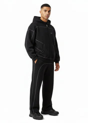 Moon Oath | Men’s Black Contrast Fleece Set