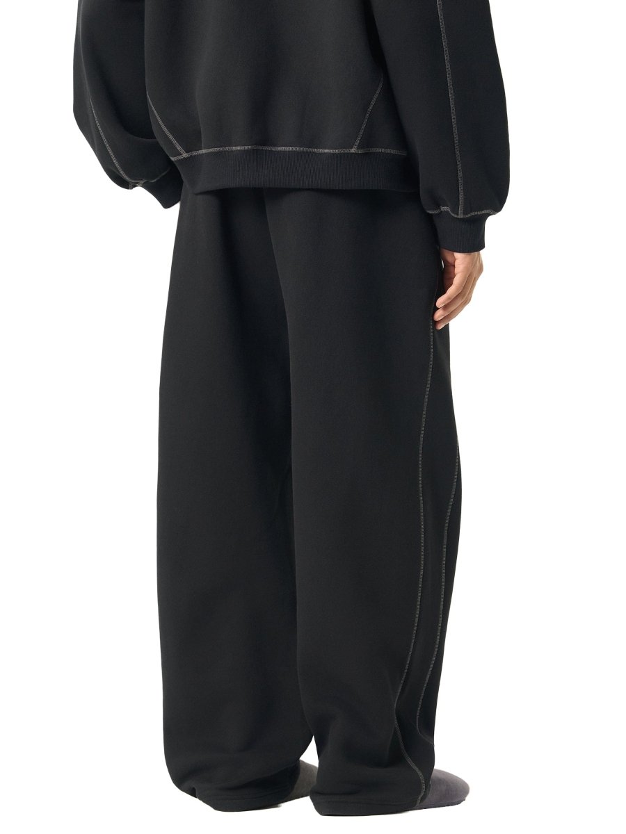 Moon Oath | Men's Contrast-Stitched Fleece Sweatpants