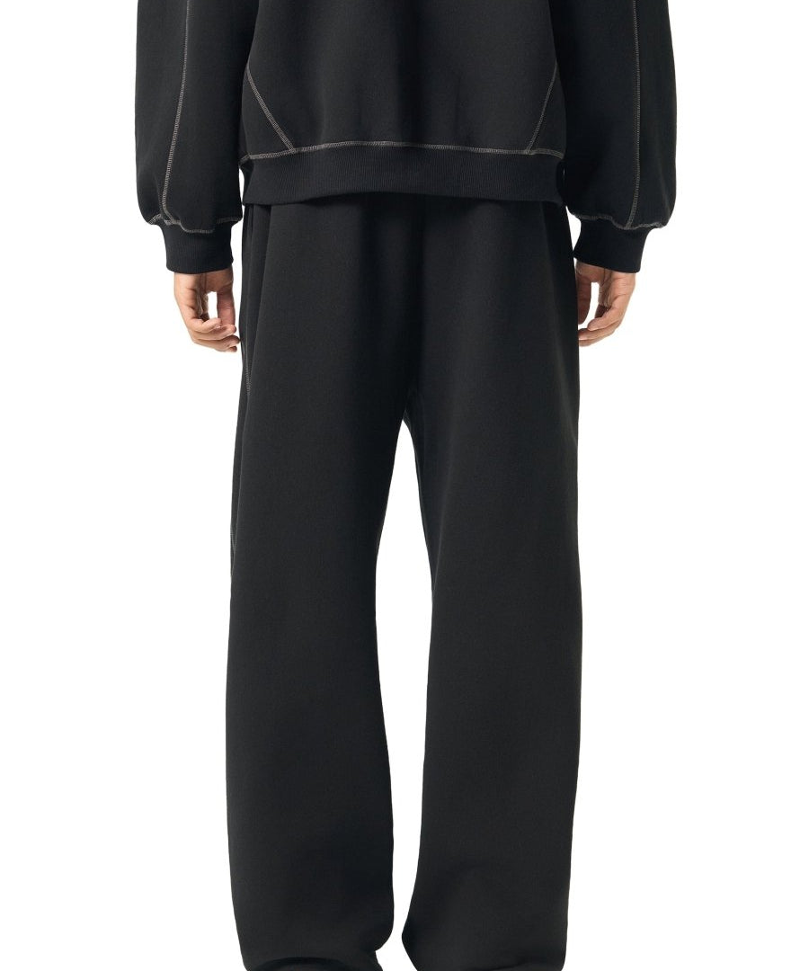 Moon Oath | Men's Contrast-Stitched Fleece Sweatpants
