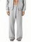 Flower Gray / S Moon Oath | Men's Contrast-Stitched Fleece Sweatpants