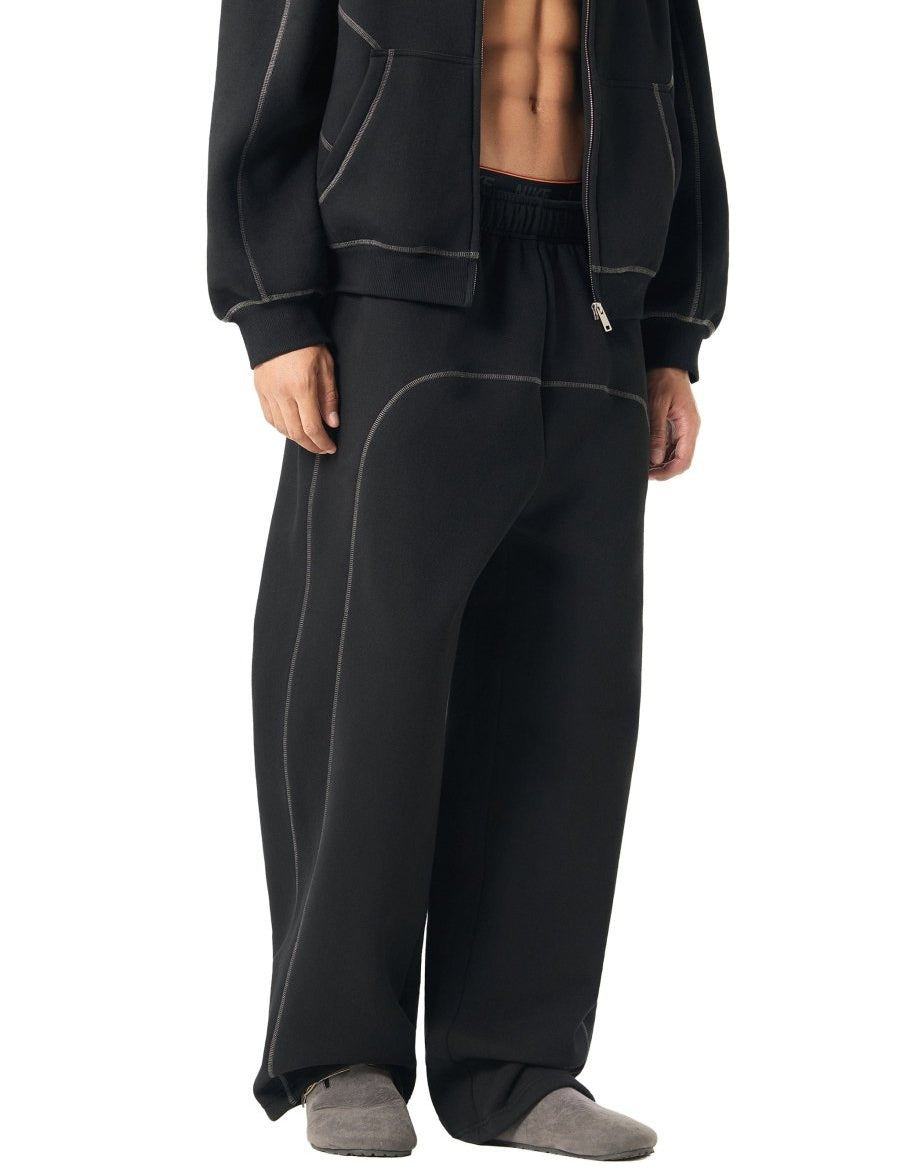 Moon Oath | Men's Contrast-Stitched Fleece Sweatpants
