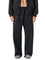 Black / S Moon Oath | Men's Contrast-Stitched Fleece Sweatpants