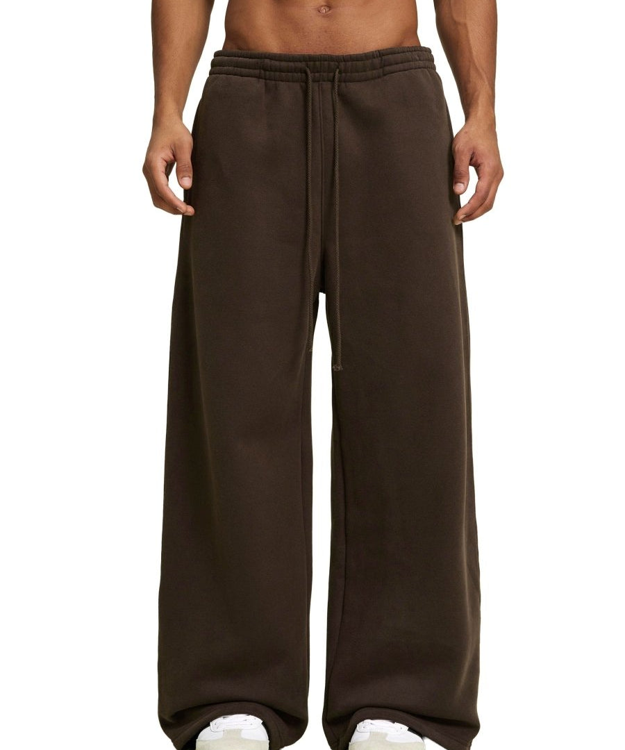 Fleece Drawstring Straight-Leg Sweatpants For Man