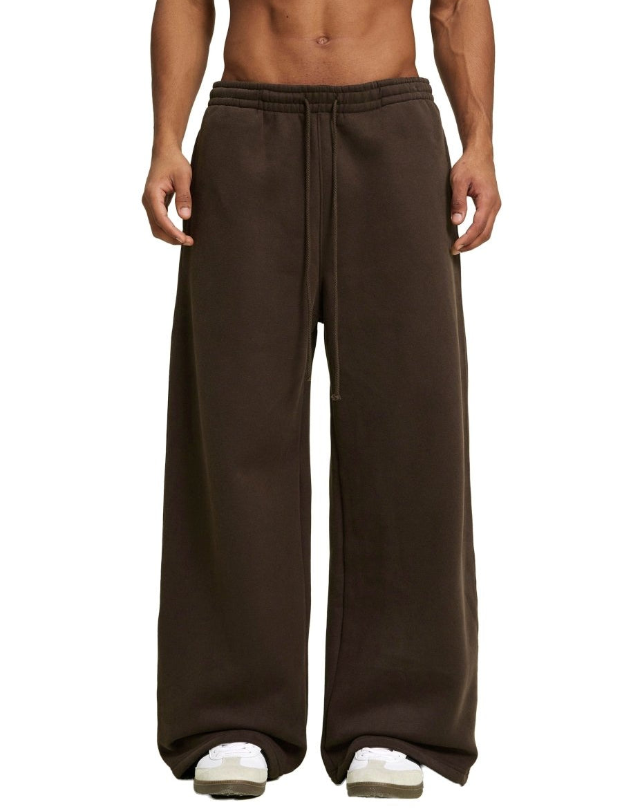 Fleece Drawstring Straight-Leg Sweatpants For Man