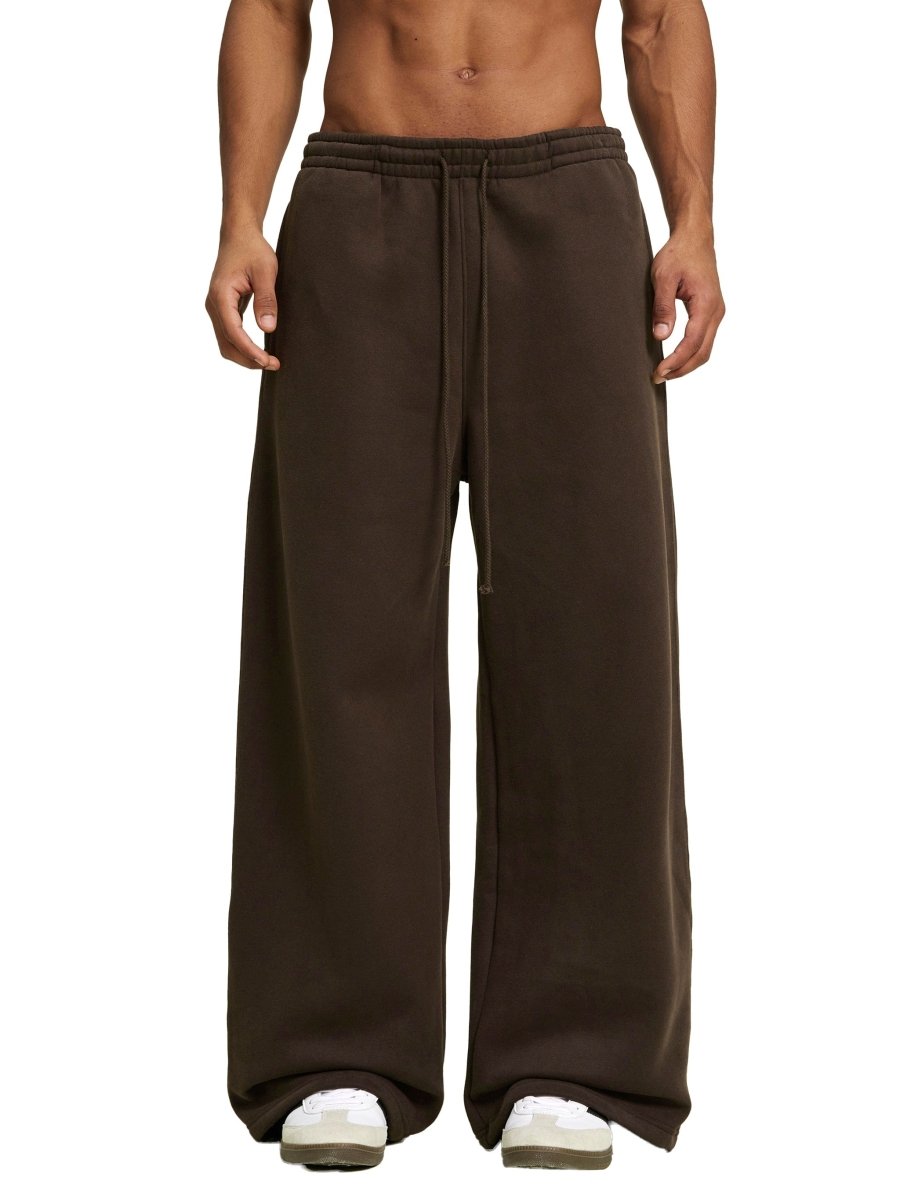 Fleece Drawstring Straight-Leg Sweatpants For Man