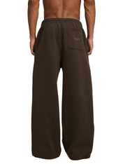 Brown / S Moon Oath | Fleece Drawstring Straight-Leg Sweatpants For Men