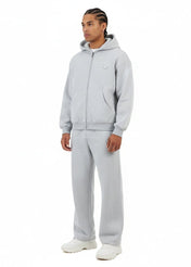 S / S Moon Oath | Men’s Gray Contrast Fleece Set