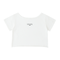 White / S Moon Oath | Off-Shoulder Rolled Hem Cotton T-Shirt