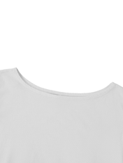 Moon Oath | Off-Shoulder Rolled Hem Cotton T-Shirt