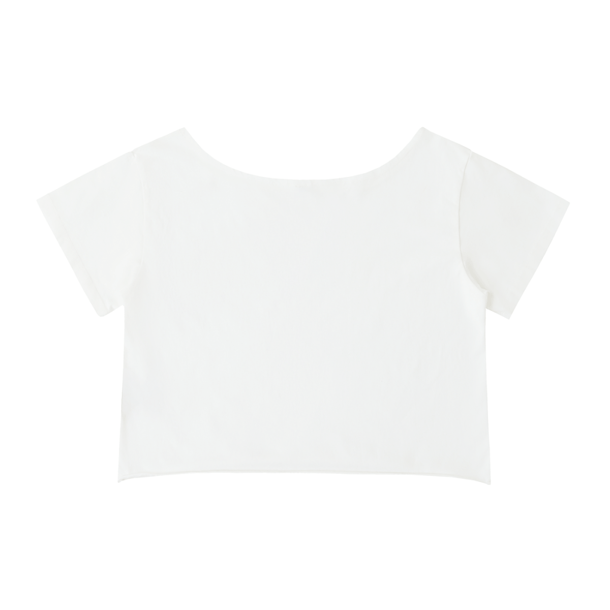 Moon Oath | Off-Shoulder Rolled Hem Cotton T-Shirt