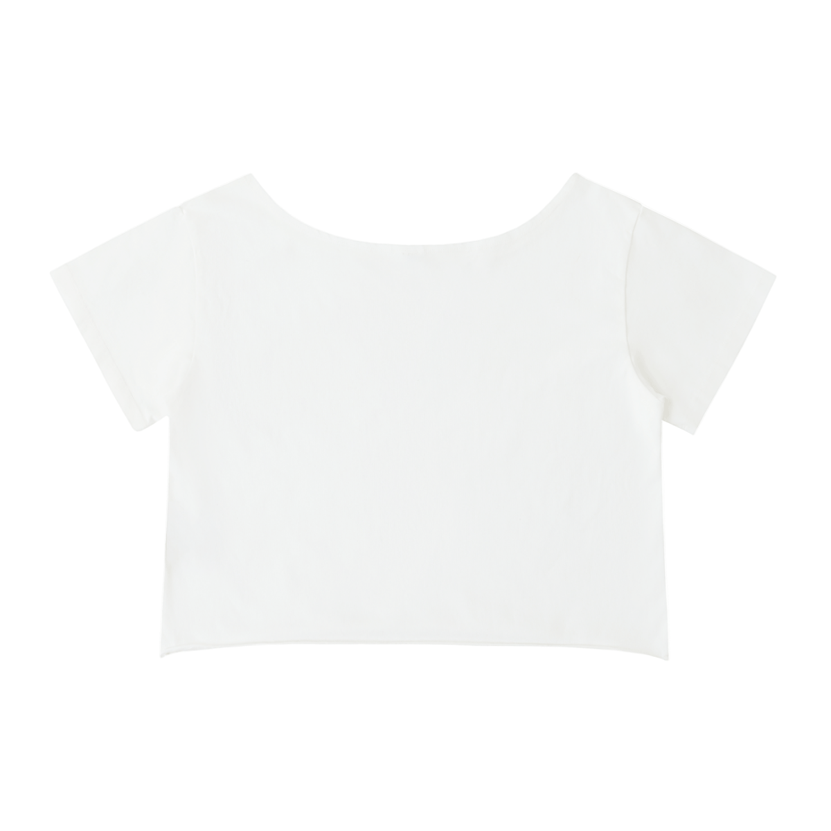 Moon Oath | Off-Shoulder Rolled Hem Cotton T-Shirt