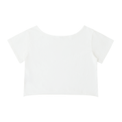 Moon Oath | Off-Shoulder Rolled Hem Cotton T-Shirt