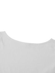 Moon Oath | Off-Shoulder Rolled Hem Cotton T-Shirt