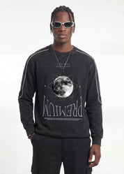 Moon Oath Premium Black Sweatshirt - TOPARADI