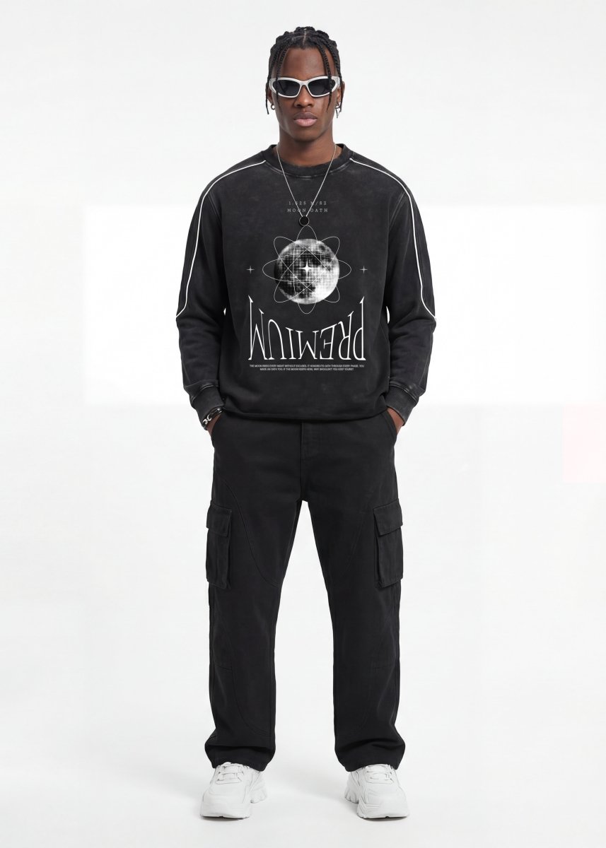 Moon Oath Premium Black Sweatshirt - TOPARADI