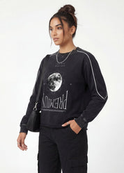 Moon Oath Premium Black Sweatshirt - TOPARADI