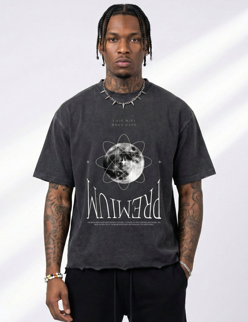  S Moon Oath Premium Black Tee