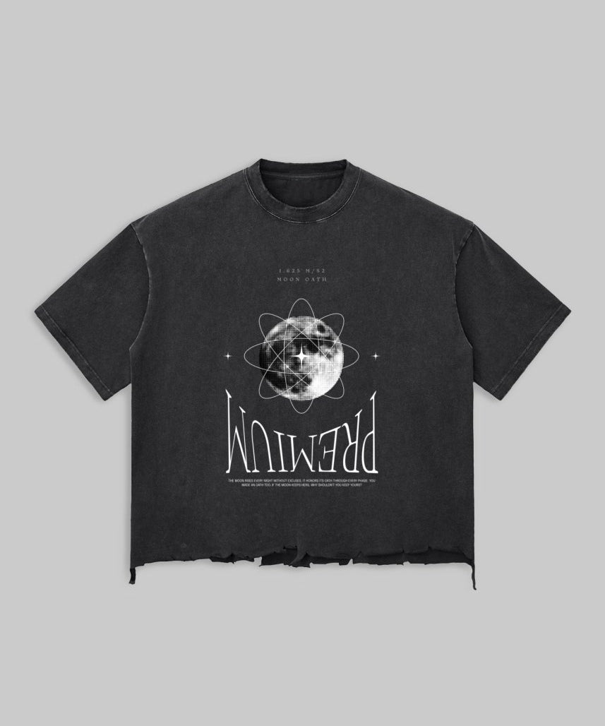 Moon Oath Premium Black Tee - TOPARADI