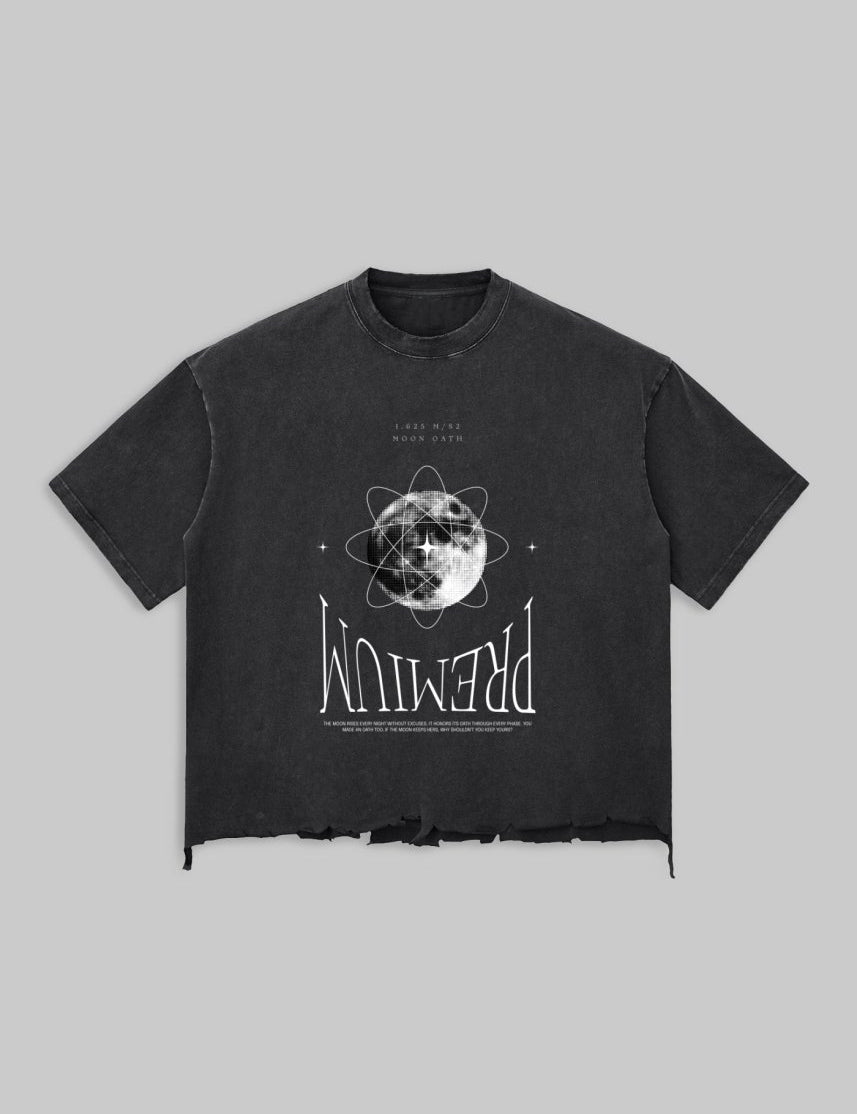 Moon Oath Premium Black Tee - TOPARADI