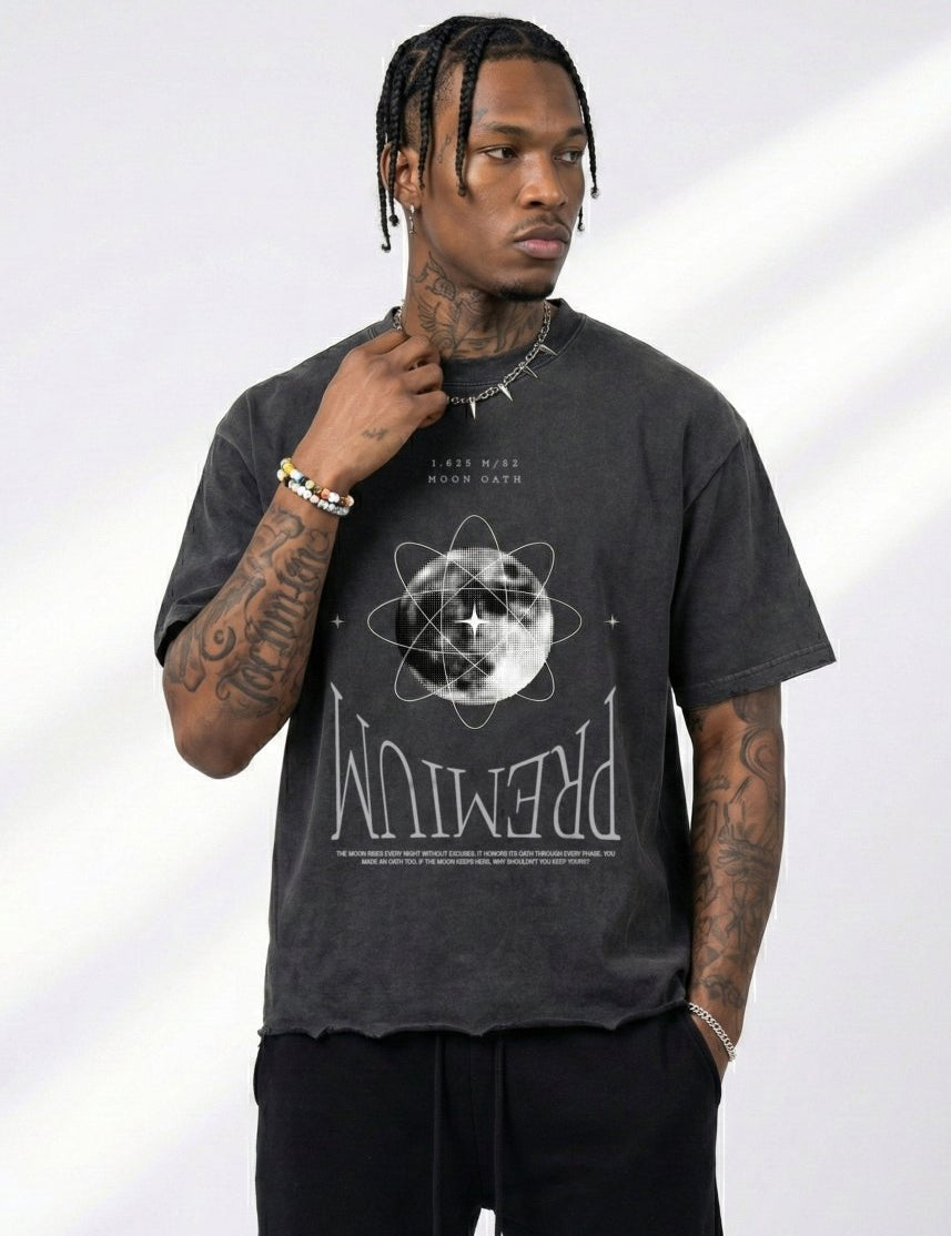 Moon Oath Premium Black Tee