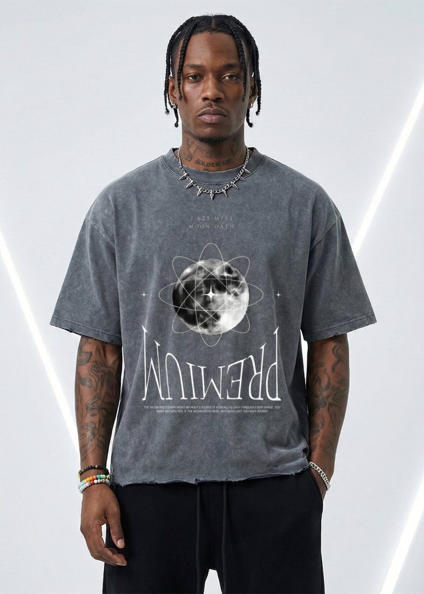 Gray / S Moon Oath Premium Gray Tee
