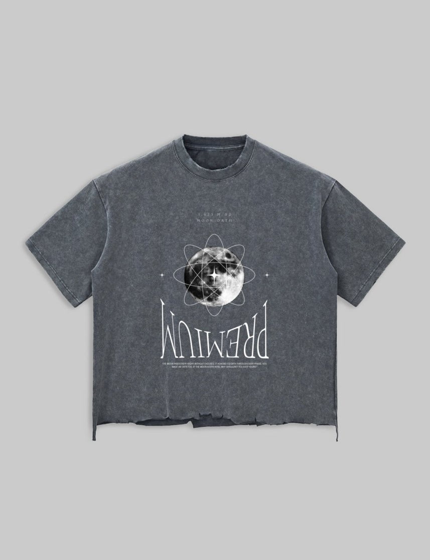 Moon Oath Premium Gray Tee - TOPARADI