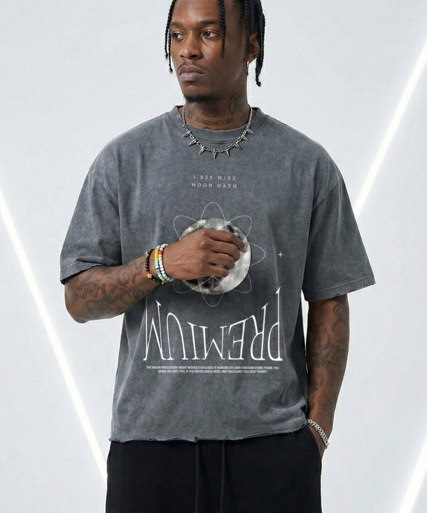 Moon Oath Premium Gray Tee