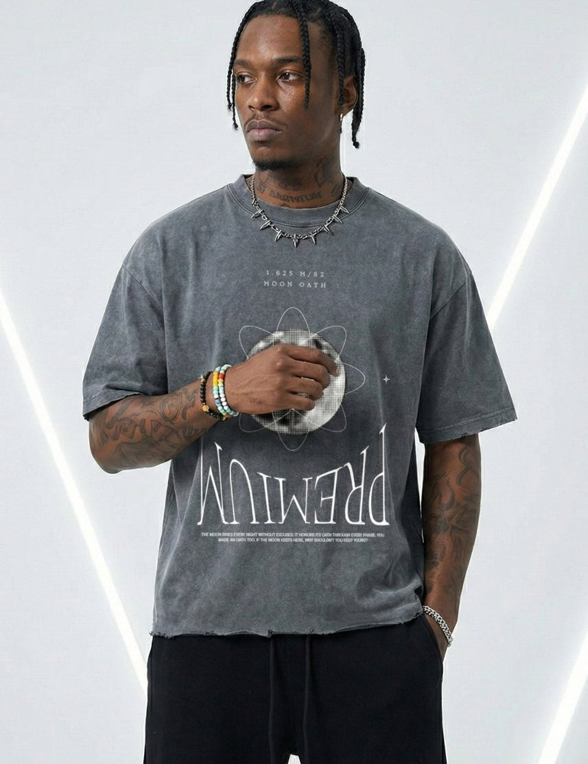Moon Oath Premium Gray Tee