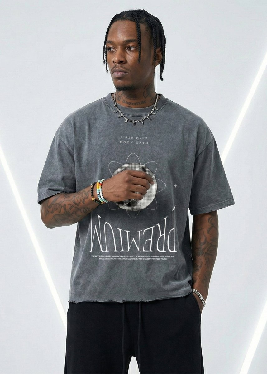 Moon Oath Premium Gray Tee