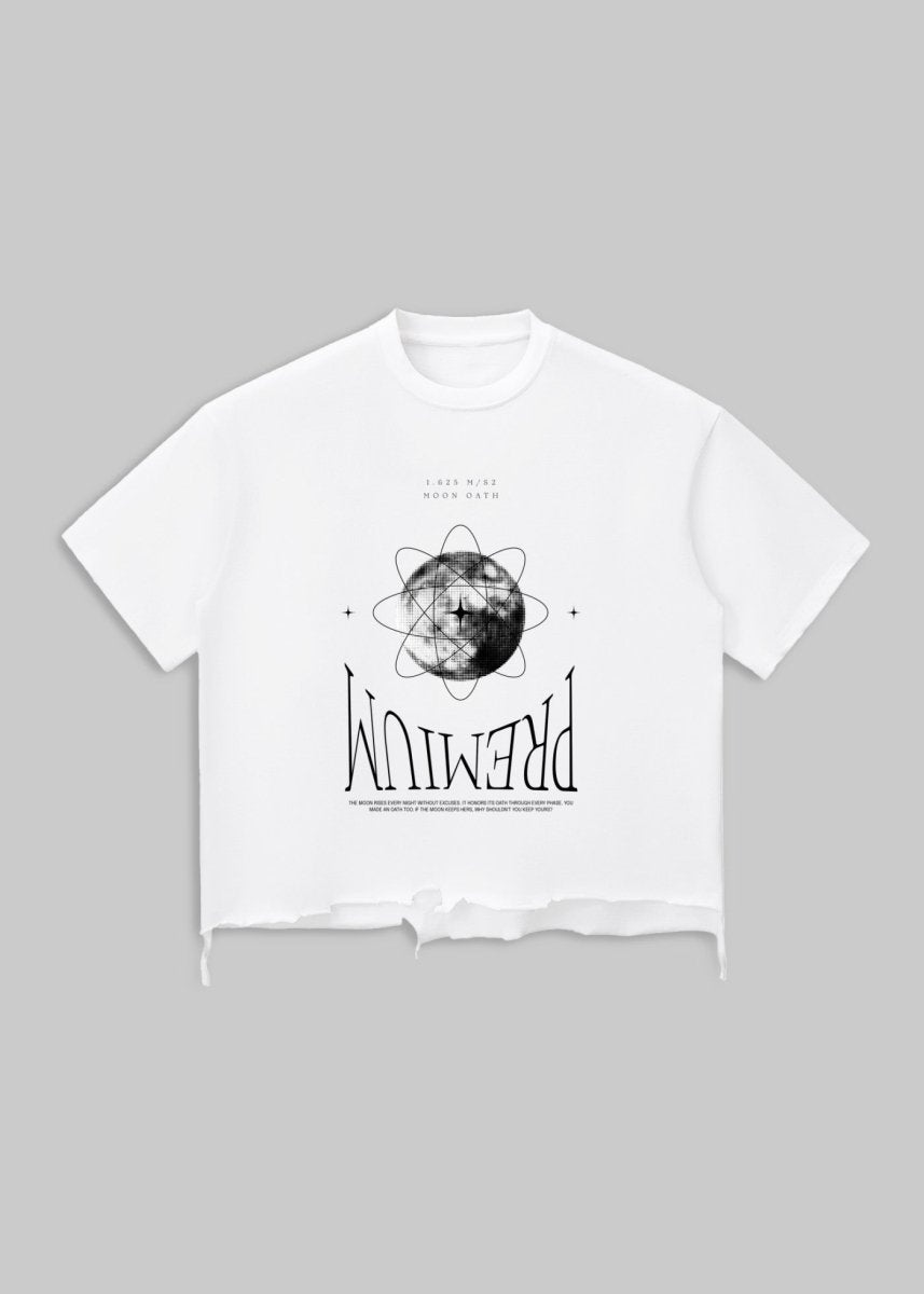 Moon Oath Premium White Tee - TOPARADI