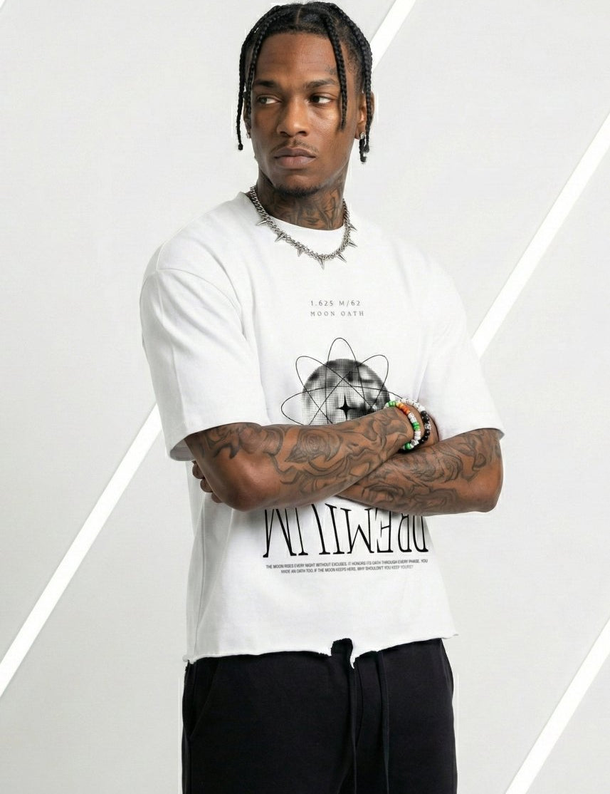 Moon Oath Premium White Tee