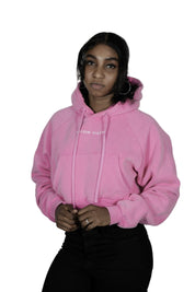 Pink / S Moon Oath | Snow Washed Cropped Hoodie