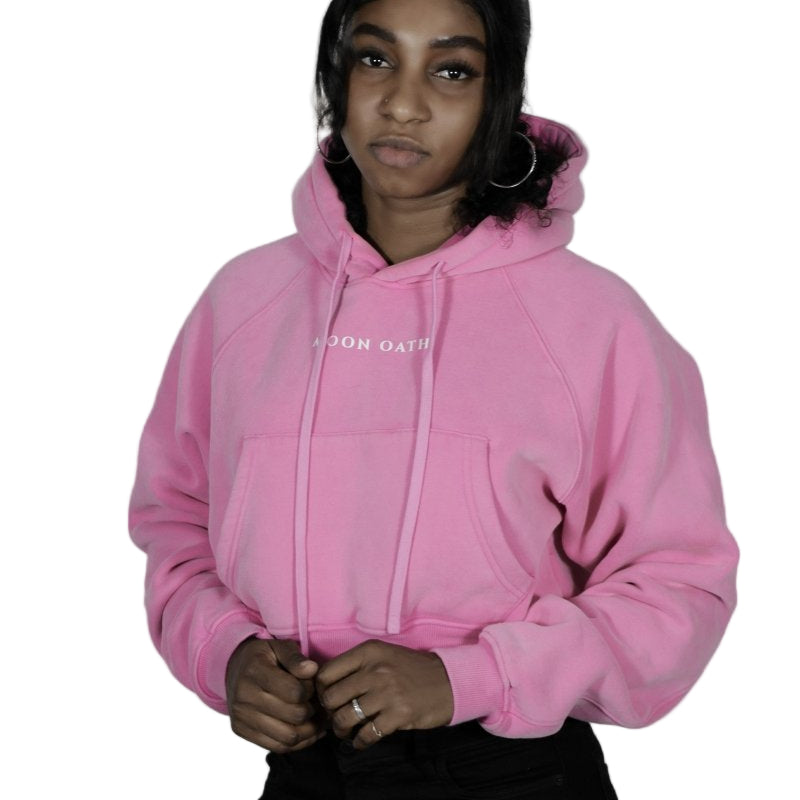  S Moon Oath | Snow Washed Cropped Hoodie