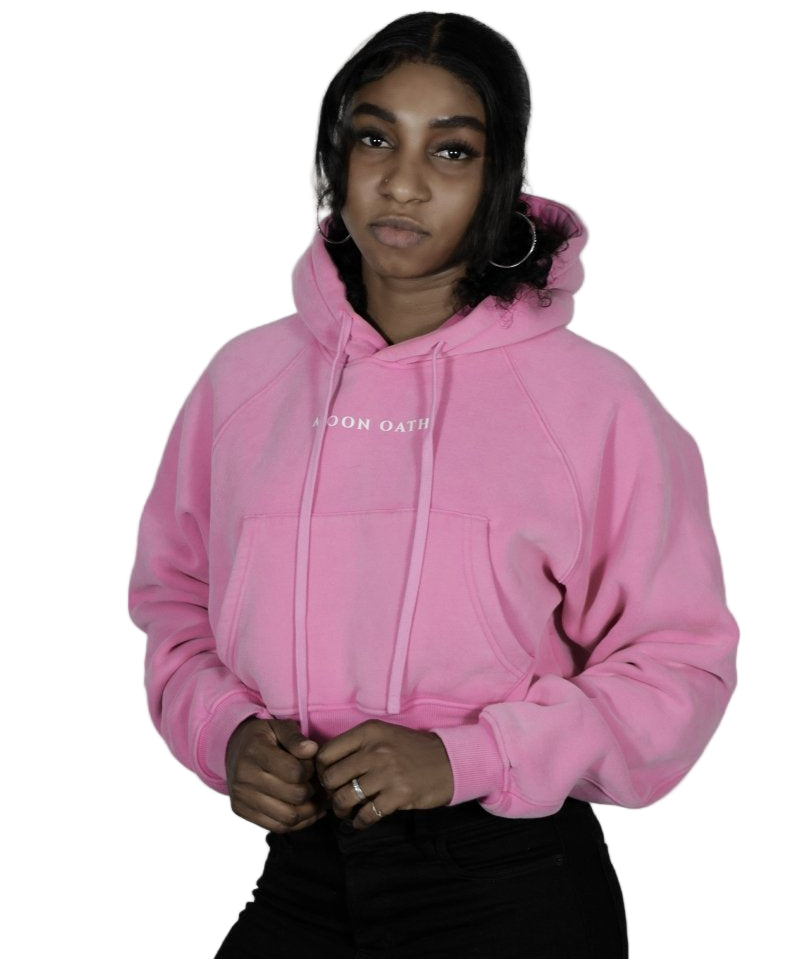  S Moon Oath | Snow Washed Cropped Hoodie