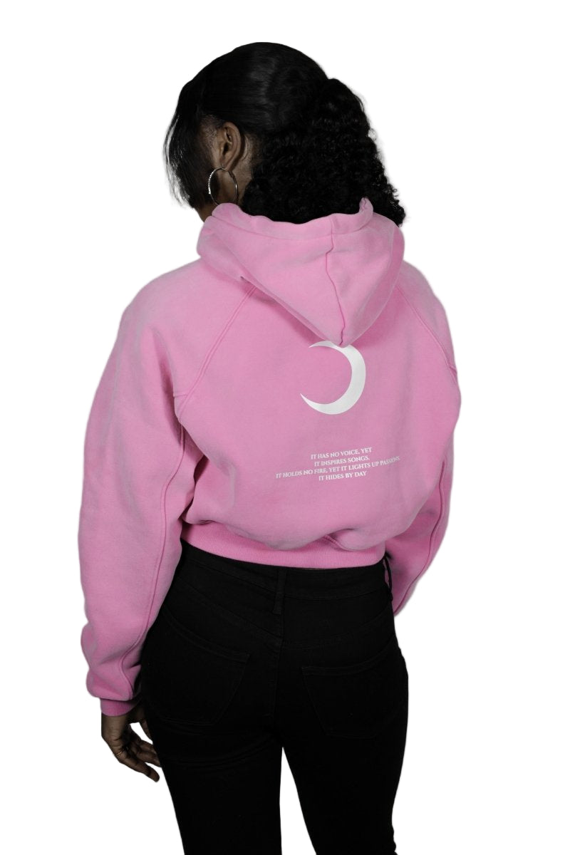 Moon Oath | Snow Washed Cropped Hoodie