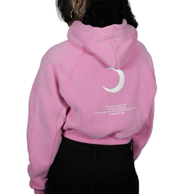 Moon Oath | Snow Washed Cropped Hoodie
