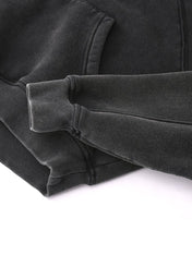 Moon Oath | Snow Washed Cropped Hoodie