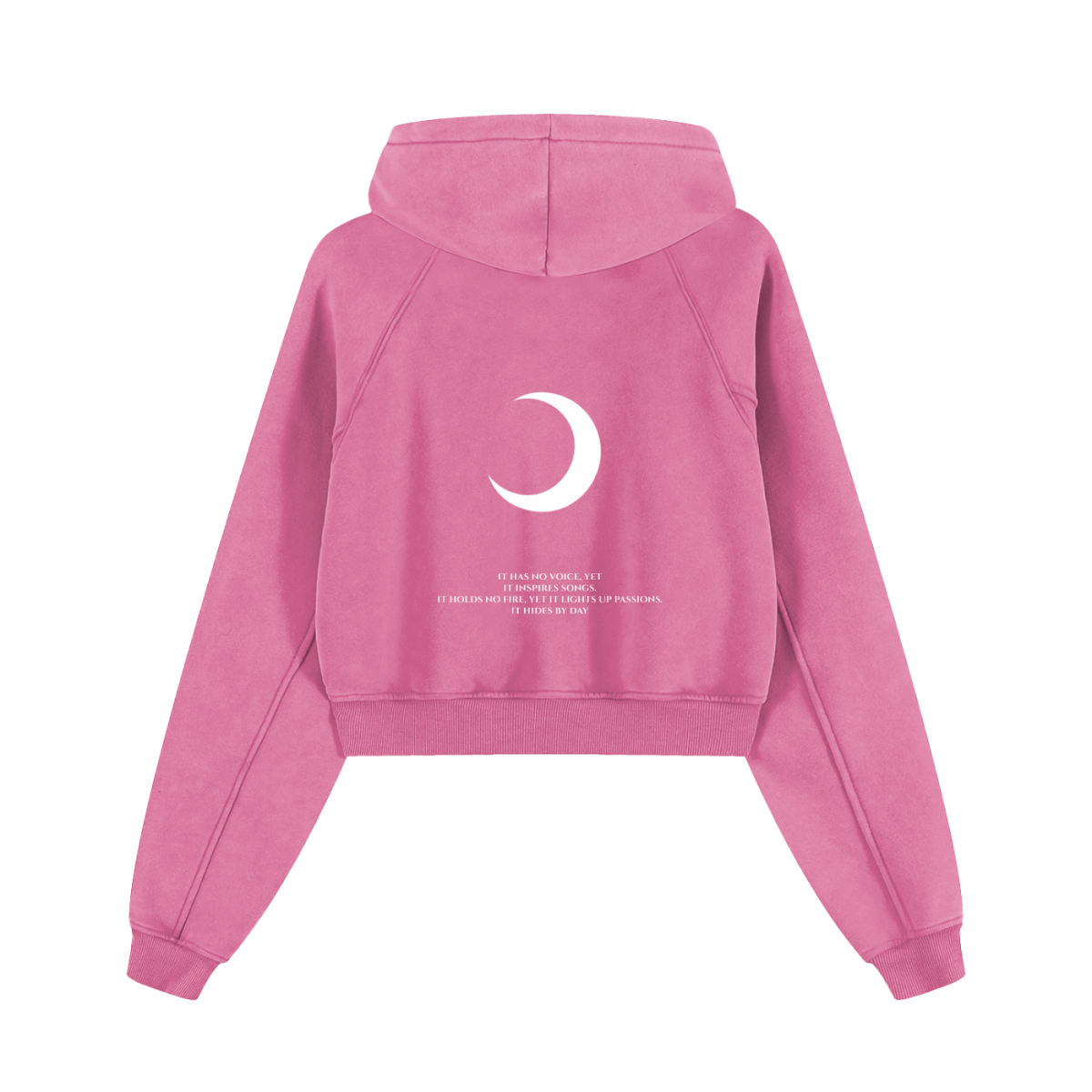 Moon Oath | Snow Washed Cropped Hoodie