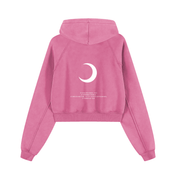 Moon Oath | Snow Washed Cropped Hoodie