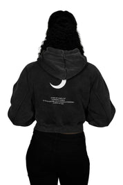 Moon Oath | Snow Washed Cropped Hoodie