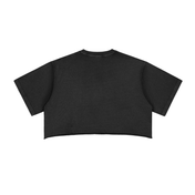 Moon Oath | Snow Washed Raw Edge Crop Top