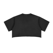 Moon Oath | Snow Washed Raw Edge Crop Top